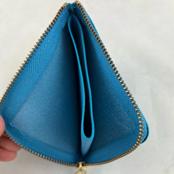 Brand New Commes Des Garçons Blue Half Zip Wallet - Picture 5 of 5